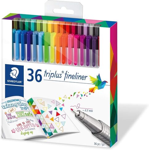 STAEDTLER Color Pen Set, Set of 36 Assorted Colors (Triplus Fineliner Pens) in Saudi Arabia