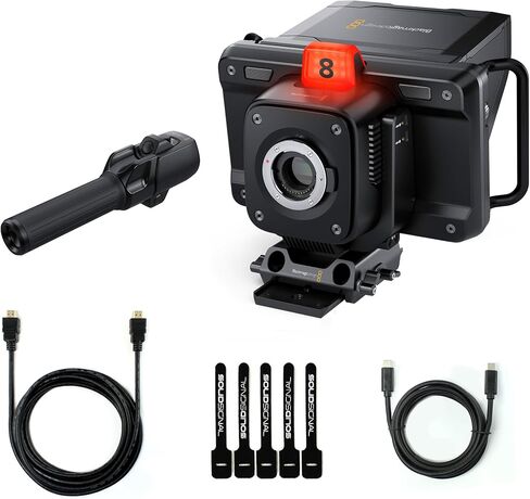 Blackmagic Design Studio Camera 6K Pro (EF Mount) Live Production Camera Bundle with Focus Demand, 10ft HDMI 2.0 Cable, 6ft USB-C Cable, and 5-Pack of SolidSignal Cable Ties in Saudi Arabia
