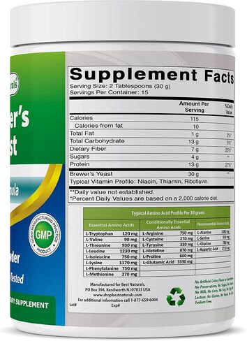 Best Naturals 100% Pure Brewers Yeast Powder - 16 oz - Supports for Increased Breast Milk Supply During Breastfeeding, Lactation, Digestive Health in Saudi Arabia