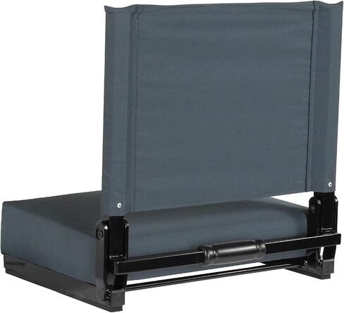 Flash Furniture Grandstand Portable Stadium Seats for Bleachers or Benches, Folding Padded Stadium Chairs with Handle, Pack of 2, 500 lb. Weight Capacity, Black in Saudi Arabia