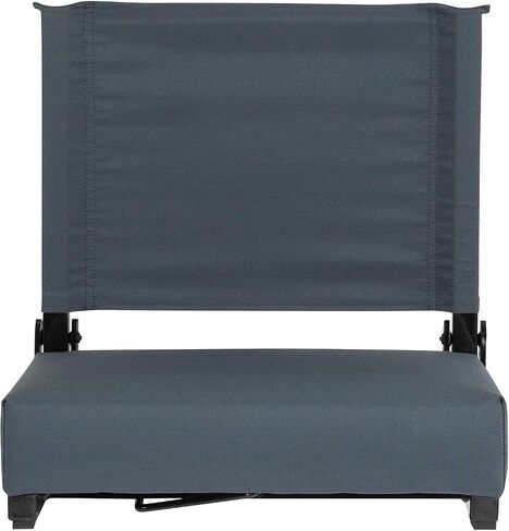 Flash Furniture Grandstand Portable Stadium Seats for Bleachers or Benches, Folding Padded Stadium Chairs with Handle, Pack of 2, 500 lb. Weight Capacity, Black in Saudi Arabia