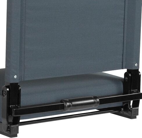 Flash Furniture Grandstand Portable Stadium Seats for Bleachers or Benches, Folding Padded Stadium Chairs with Handle, Pack of 2, 500 lb. Weight Capacity, Black in Saudi Arabia