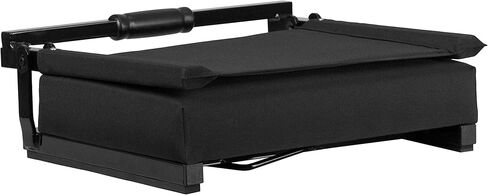 Flash Furniture Grandstand Portable Stadium Seats for Bleachers or Benches, Folding Padded Stadium Chairs with Handle, Pack of 2, 500 lb. Weight Capacity, Black in Saudi Arabia