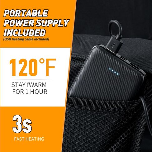 MZQLN Heated Massage Stadium Seats Pack of 2, 25 Inche Folding Bleacher Chair with 10000mAh Portable Power*2, 3 Levels of Heat&Massage, 6 Reclining Positions for Camping, Sports in Saudi Arabia