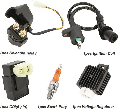 CDI صندوق 6 دبوس ملف الإشعال شرارة التوصيل منظم الجهد لGY6 150cc محرك سكوتر الدراجة جزء لTomberlin Crossfire 150R Spiderbox American Sportworks 150 GTS 150cc Go Karts in Kuwait