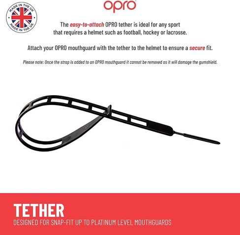 Tether for Mouthguard, Mouth Guard Strap for Football, Hockey, Lacrosse, Contact Sports with Helmet in Kuwait