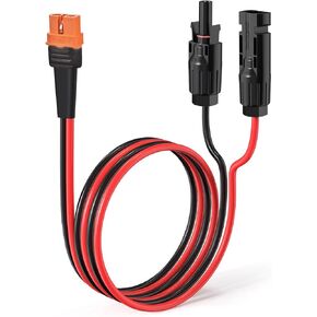 12AWG 10FT Solar to XT60i Cable 2 10 25 35 50 75 100FT Solar Connector to XT60i Adapter Cable for Portable Power Station (10FT)