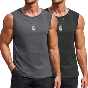 COOFANDY Men's Workout Tank Tops Dry Fit Pack Sleeveless Muscle Gym Shirts Stretch Bodybuilding Tee