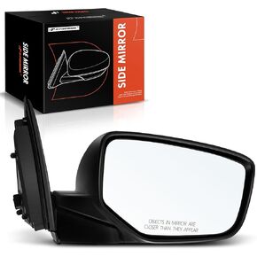 A-Premium Driver Side Power Door Mirror - Compatible with Honda Accord 2008 2009 2010 2011 2012 - Heated Manual Folding Black Outside Rear View Mirror - Replace# 76258-TA5-A11