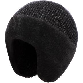 ZTL M/L/XL/XXL Winter Beanie Hats with Earflap for Men Women, Outdoor Warm Knitted Stocking Hat Ski Skull Cap