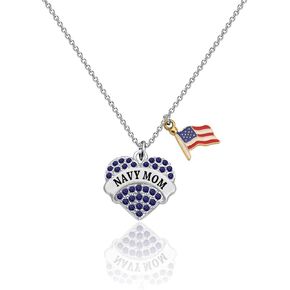 Gzrlyf Navy Mom Necklace Proud Navy Mom Gifts Jewelry Navy Military Gift for Women Deployment Gift for Navy Mom