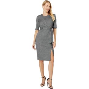 Calvin Klein Women's 3/4 Sleeve Front Knot Sheath