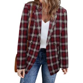 CHICZONE Womens Long Sleeve Casual Blazers Open Front Lapel Button Work Office Blazer Jackets
