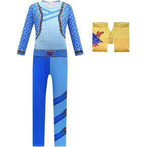 Red Jumpsuits for Girl Rise Red 4 Movie Princess Bodysuits with Glove Party Dress up for 4-12 Years Kids