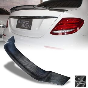 AeroBon Real Carbon Fiber Trunk Spoiler Compatible with 2017-2023 Mercedes E Class W213 Sedan Spoiler (R Style)