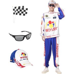 Ricky Bobby Costume Nights Costume Race Car Driver Costume Cosplay Ricky Bobby Jacket for Halloween Adult Men Women