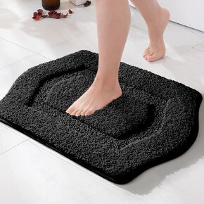 Bathroom Rugs, Extra Soft Absorbent Washable Bath Mats, Non-Slip Bathroom Rugs for Bathroom Floor, Tub and Shower, White, 20×48