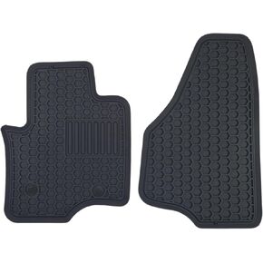 Custom-Made 2012-2016 Ford F250 / F350 Crew Cab w/DS Ft Rest & w/o Manual Transfer Case Shifter | Front & 2nd Row, All-Weather Floor Mats (3-pc Black)