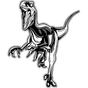 WickedGoodz Raptor Decal - Dinosaur Bumper Sticker - Perfect for Laptops Tumblers Windows Cars Trucks Walls