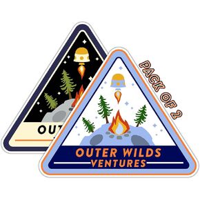 IMPERIAL VIBES - Outer Wild Ventures - Vinyl Decal for Notebook–Waterproof Sticker for Cup – Indoor Outdoor Use for Laptop - Decal for Car, SUV, and Notebook - 4 inch appx 2 Pack -Imp 101