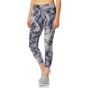 Calvin Klein Performance Women's Printed 7/8 Fitness Tights W/Back Shirring, Mustique/Nirvana, Large