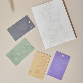 Classic Floral Car Air Freshener - Reusable Hanging Design with Hand-Drawn Patterns, Long-Lasting Scent, 4-Pack for Car Lovers, Gift for Men & Women