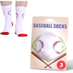 1 Pair Sports Themed Socks - One Size Fits Most. Novelty Sports Socks. Gift for Men and Women