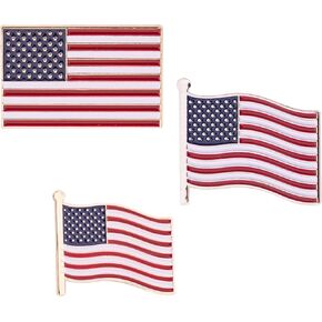 Desert Cactus United States of America Lapel Pin Set USA Country Flag Enamel Made of Metal Souvenir Hat Men Women Patriotic American (Lapel Pin Variety Set)