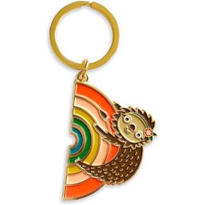 Rainbow Sloth Enamel Keychain – Cute, Colorful, Sturdy Metal Animal Key Chain for Bag, Purse, Backpack, Car Key Ring Charm – Great Birthday Gift and Stocking Stuffer – USA Small Business