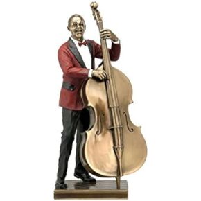 JFSM INC. Double Bass Player Statue Sculpture Figurine - Jazz Band Collection