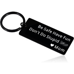 NUBARKO Don't Do Stupid Shit Keychain Valentines Day Gifts Basket for Kids Boys Girls Easter Basket Stuffers for Teens Boys Girls Back to School Stuff Supplies Off to College Gifts for College Girls