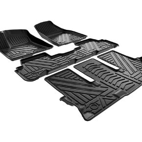ASLONG Floor Mats Custom Fit for Toyota Highlander 2014-2019 7 Seats, Heavy Duty 24/7 Guard Auto Liner Mats Car Carpet Automotive Floor Mats, Waterproof Front/Rear Floor Liners,3 Row Full Set, Black