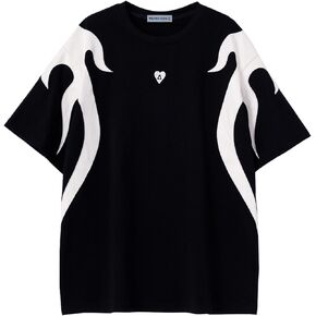 Aelfric Eden Men's Oversized T-Shirts Short Sleeve Unisex Graphic Tshirt Vintage Contrast Color Tee Summer Patchwork Tops