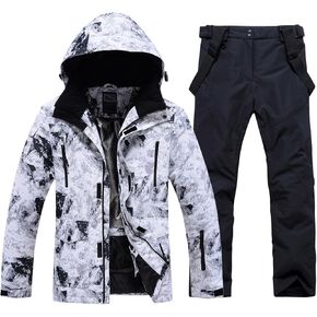 GS SNOWING Men's Jacket and Pants Set Insulated Waterproof Waterproof Snowboard Snowsuits for Snow Sport