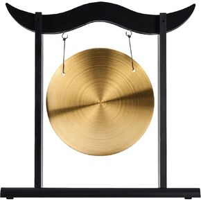 14" Gong Stands, Wind Chimes Wood Stand with Base for 1 Gong or 4 Chimes, Light & Portable Multipurpose Stand, Easy Assembly for Sound Healing, Meditation, Yoga