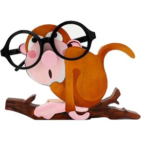 Cute Wooden Animal Glasses Holder, Handmade Eyeglass Holder Display Stand, Creative Sunglasses Display Rack for Nightstand, Home, Office, Desk, Gift(Hedgehog)