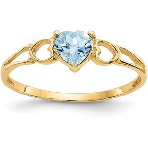 Jewels By Lux 14k Aquamarine Birthstone Ring