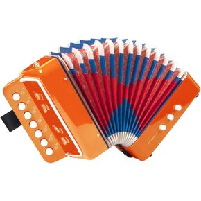 Kids Accordion, Horse 10 Keys Control Button Accordion Musical Instruments for Kids Children Beginners Lightweight and Environmentally-friendly (Red and Green)
