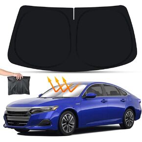 Car Sun Shade for Honda Accord 2023 2024 2025 and Accord Hybrid 2023-25 Auto Interior Accessories Front Windshield Sunshade Foldable Insulation Reflective Protector Window Curtains Cover Visor