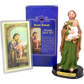 Home Seller Kit with Resin Saint Joseph Statue and Prayer Card, 5 1/4 Inch