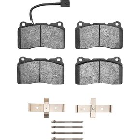 Dynamic Friction 5000 Advanced Brake Pads - Low Metallic and Hardware Kit, (1551-1016-01)
