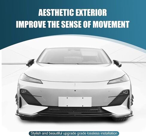 Pack-6 Car Front Bumper Lip Splitter, 3 Specs Soft Rubber Spoiler Canard Decoration Kit, Body Anti-Collision Buffer Protection Device, Unviersal for Car Exterior Accessories (Glossy Black) in Saudi Arabia