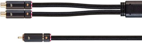 Monoprice Male RCA Two Channel Stereo Audio Cable - Gold Plated Connectors, Double Shielded, 6 Feet, Black - Onix Series in Kuwait