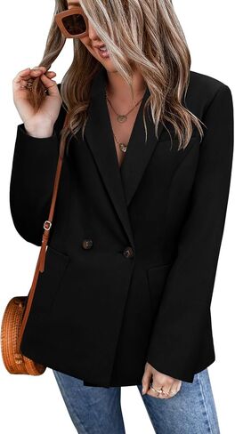 CHICZONE Womens Long Sleeve Casual Blazers Open Front Lapel Button Work Office Blazer Jackets in Saudi Arabia
