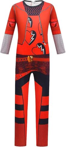Red Jumpsuits for Girl Rise Red 4 Movie Princess Bodysuits with Glove Party Dress up for 4-12 Years Kids in Saudi Arabia