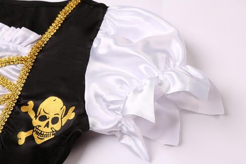 Girls Pirate Costume LED Red Light Buccaneer Princess Dress for Girls Halloween party in Kuwait