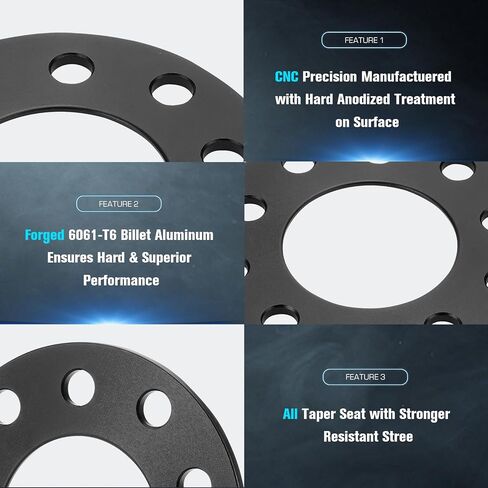 4PCs 1/4" (6mm) 5x5 5x120 5x127 Wheel Adapters Spacers w/ 78.1mm Bore fit Jeep Commander Grand Cherokee Wrangler, Chevy Corvette Camaro, BMW M5 M6 Z3 Z4 in Saudi Arabia