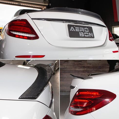AeroBon Real Carbon Fiber Trunk Spoiler Compatible with 2017-2023 Mercedes E Class W213 Sedan Spoiler (R Style) in Saudi Arabia