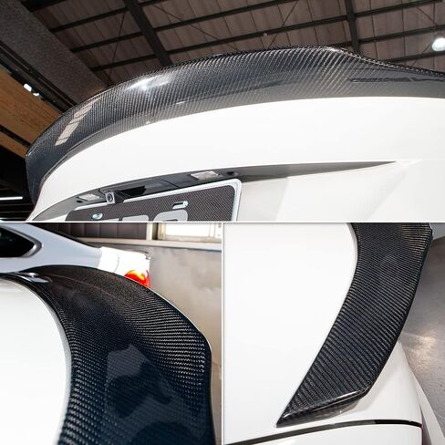 AeroBon Real Carbon Fiber Trunk Spoiler Compatible with 2017-2023 Mercedes E Class W213 Sedan Spoiler (R Style) in Saudi Arabia