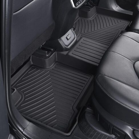 Tesson Floor Mats Accessories 3 Row Liners Set &Cargo Liners Custom Fit for 8 Seats 2024 2025 Mazda CX-90&CX90 PHEV with 2nd Row Bench Seats,All Weather Guard TPE Car Mats & Rear Trunk Mats in Saudi Arabia
